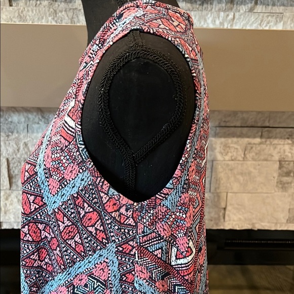 Cynthia Rowley Pink and Blue sleeveless summer swing dress Medium - Picture 6 of 10